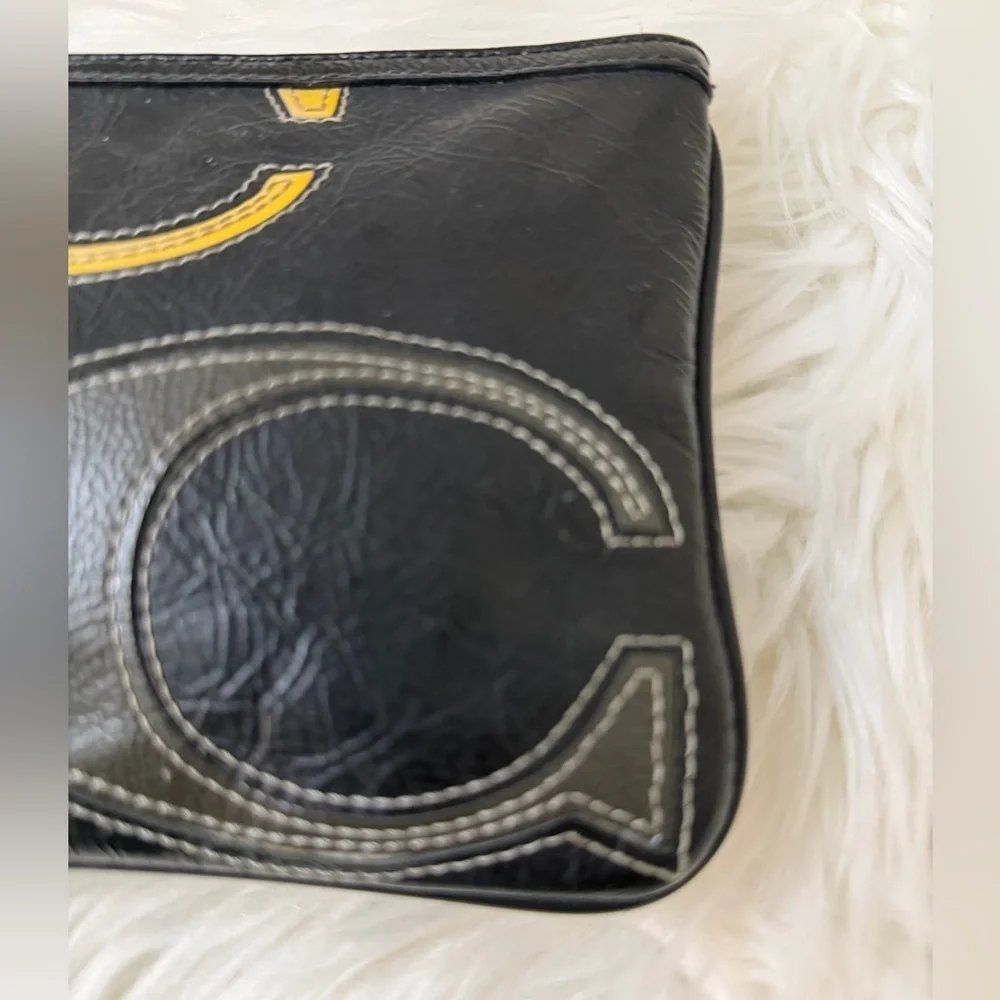 Coach Black and Yellow Wristlet